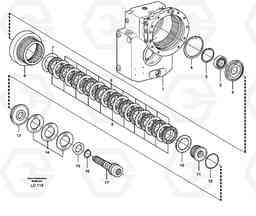 25624 Rear axle, Clutch EW160 SER NO 1001-1912, Volvo Construction Equipment