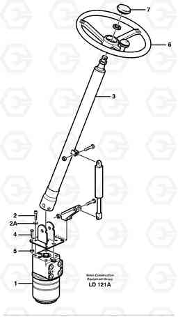 66726 Adjustable steering column EW160 SER NO 1001-1912, Volvo Construction Equipment