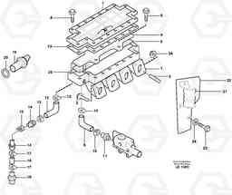 84083 Induction manifold with fitting parts EW160 SER NO 1001-1912, Volvo Construction Equipment