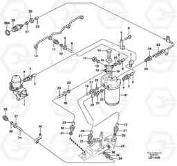 25598 Fuel pipes, injection pump - fuel filter. EW160 SER NO 1001-1912, Volvo Construction Equipment