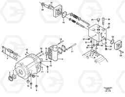 53550 Hydraulic motor, travel EW160 SER NO 1001-1912, Volvo Construction Equipment