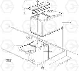60579 Battery with assembling details EW160 SER NO 1001-1912, Volvo Construction Equipment