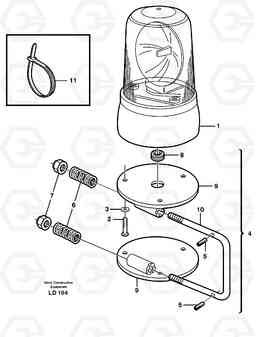 26234 Rotating beacon EW160 SER NO 1001-1912, Volvo Construction Equipment