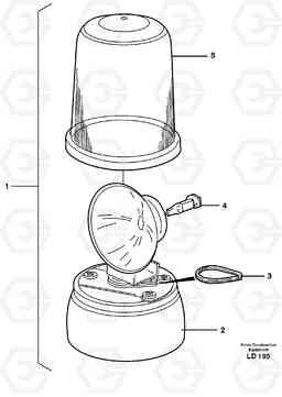 26235 Rotating beacon EW160 SER NO 1001-1912, Volvo Construction Equipment