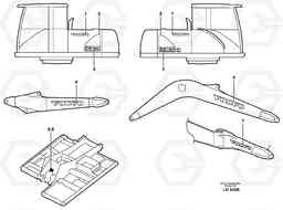 10655 Stripes, outer location EW160 SER NO 1001-1912, Volvo Construction Equipment