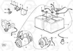 25611 Cable harness, battery EW160 SER NO 1001-1912, Volvo Construction Equipment