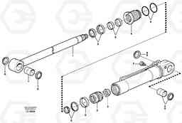 35150 Hydraulic cylinder, stabilisor EW160 SER NO 1001-1912, Volvo Construction Equipment