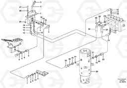 90312 Hydraulic system for dozer blade, upper section EW160 SER NO 1001-1912, Volvo Construction Equipment