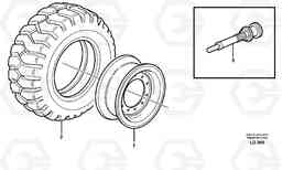 37587 Wheels, wide-base EW160B, Volvo Construction Equipment