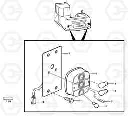 47457 Lighting, rear EW160 SER NO 1001-1912, Volvo Construction Equipment