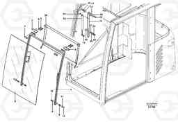 34073 Front window EW160 SER NO 1001-1912, Volvo Construction Equipment