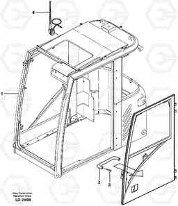 34054 Drivers cab EW160 SER NO 1001-1912, Volvo Construction Equipment