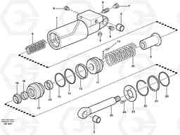 66253 Hydraulic cylinder EW160 SER NO 1001-1912, Volvo Construction Equipment