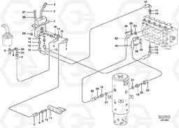 84732 Hydraulic system for stabilisors, upper section EW160 SER NO 1001-1912, Volvo Construction Equipment