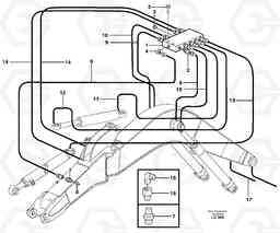 77802 Central lubrication, boom, offset EW160 SER NO 1001-1912, Volvo Construction Equipment