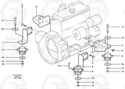 15589 Engine mounting EC160 SER NO 1001-, Volvo Construction Equipment