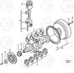 35130 Crankshaft and related parts EC160 SER NO 1001-, Volvo Construction Equipment