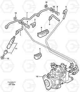 35138 Fuel lines, injectors EC160 SER NO 1001-, Volvo Construction Equipment