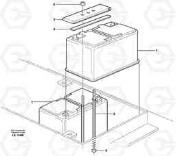 60580 Battery with assembling details EC160 SER NO 1001-, Volvo Construction Equipment