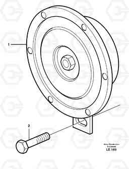 34966 Horn EC160 SER NO 1001-, Volvo Construction Equipment