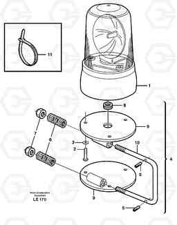 7668 Rotating beacon EC160 SER NO 1001-, Volvo Construction Equipment