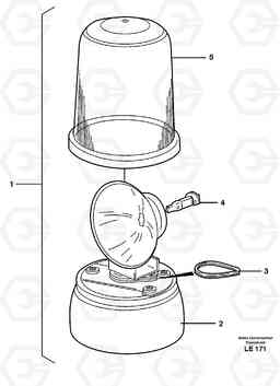 7669 Rotating beacon EC160 SER NO 1001-, Volvo Construction Equipment