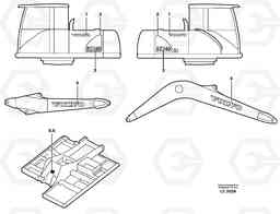 16855 Stripes, outer location EC160 SER NO 1001-, Volvo Construction Equipment