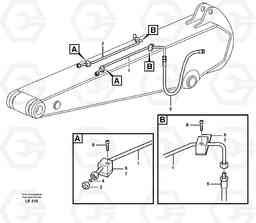 6737 Hydr. equipm. on dipper arm, X3 EC160 SER NO 1001-, Volvo Construction Equipment