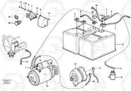 15195 Cable harness, battery EC160 SER NO 1001-, Volvo Construction Equipment