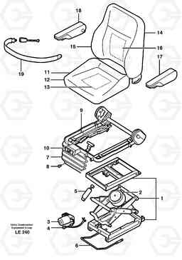 12780 Operator seat, pneumatic, Isri EC160 SER NO 1001-, Volvo Construction Equipment