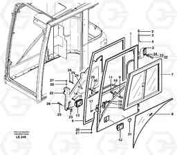 35417 Door, operator's cab EC160 SER NO 1001-, Volvo Construction Equipment