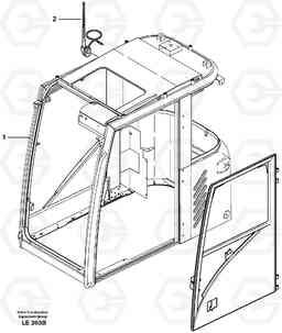 8868 Drivers cab EC160 SER NO 1001-, Volvo Construction Equipment