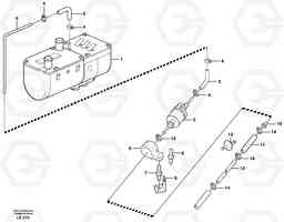 43774 Fuel system, diesel heater EC160 SER NO 1001-, Volvo Construction Equipment