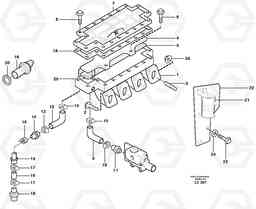 84792 Induction manifold with fitting parts EC160 SER NO 1001-, Volvo Construction Equipment