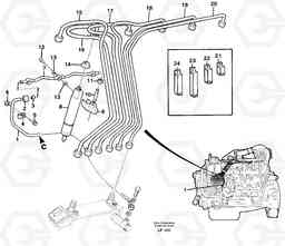 10567 Fuel lines, injectors EW200 SER NO 3175-, Volvo Construction Equipment