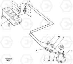 29174 Hydraulic system, transport in uppercarrige EW200 SER NO 3175-, Volvo Construction Equipment