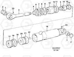 27498 Hydraulic cylinder, steering EW200 SER NO 3175-, Volvo Construction Equipment