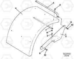 41089 Mud guards, front. EW200 SER NO 3175-, Volvo Construction Equipment