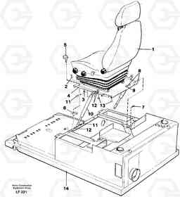 34148 Operator seat with fitting parts EW200 SER NO 3175-, Volvo Construction Equipment