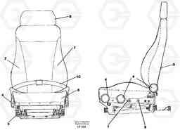 13394 Operator's seat Be-ge EW200 SER NO 3175-, Volvo Construction Equipment