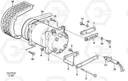 34602 Compressor with fitting parts Cooling agent R12,r134a EW200 SER NO 3175-, Volvo Construction Equipment