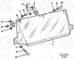 34615 Sun visor Outer EW200 SER NO 3175-, Volvo Construction Equipment