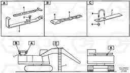 34619 Ladder with cage EW200 SER NO 3175-, Volvo Construction Equipment