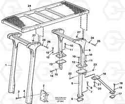 34623 Protection over drivers cab EW200 SER NO 3175-, Volvo Construction Equipment