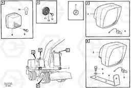 47458 Lighting, front EW200 SER NO 3175-, Volvo Construction Equipment