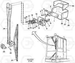 17495 Windscreen wiper, upper EW200 SER NO 3175-, Volvo Construction Equipment