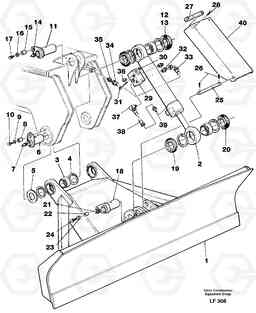 39588 Dozer blade 2,5m, 2,6m EW200 SER NO 3175-, Volvo Construction Equipment