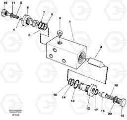 15007 Hydraulic lock, dozer blade-stabilisor EW200 SER NO 3175-, Volvo Construction Equipment