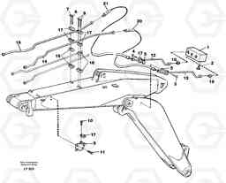 39580 Hammer/shears hydraulics on adjustable boom. EW200 SER NO 3175-, Volvo Construction Equipment