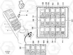 26751 Toggle switch panel EW200 SER NO 3175-, Volvo Construction Equipment